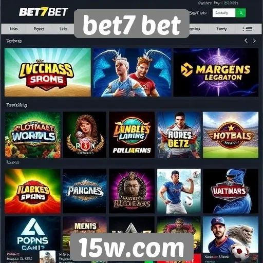Diversidade de jogos disponíveis no site bet7 bet